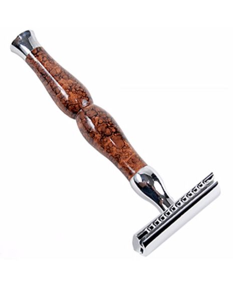 45R Brown Marble Safety Razor